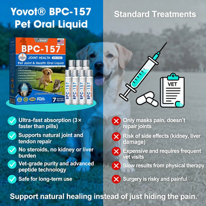 Official US 🇬🇧 Store 🐶🐱Yovot® BPC-157 Advanced Joint & Total Body Health Oral Liquid -(For Dogs, Cats & Mammals. One Bottle Daily, Results in 7 Days)