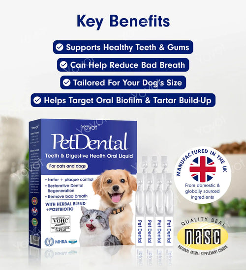 [Official UK Store] 𝐘𝐨𝐯𝐨𝐭® 𝐏𝐞𝐭 𝐃𝐞𝐧𝐭𝐚𝐥 & 𝐃𝐢𝐠𝐞𝐬𝐭𝐢𝐯𝐞 𝐇𝐞𝐚𝐥𝐭𝐡 𝐎𝐫𝐚𝐥 𝐒𝐨𝐥𝐮𝐭𝐢𝐨𝐧 – Freshen Breath, Remove Tartar & Promote gum regeneration, stabilize teeth (for Cats & Dogs)  – Save 70% Today!