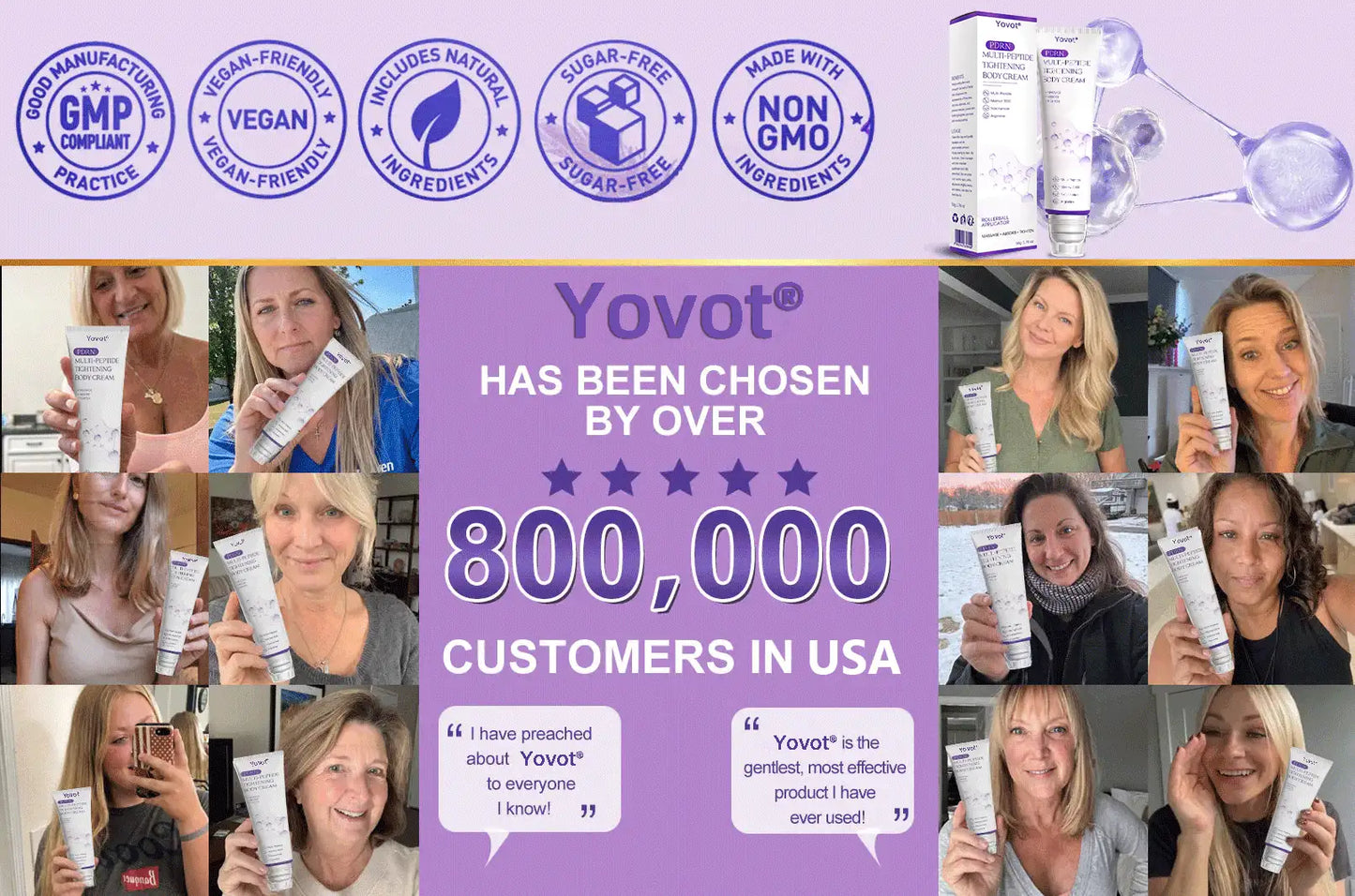 50% discount: Yovot® PDRN Multi-Peptide Massaging Body Roller Cream