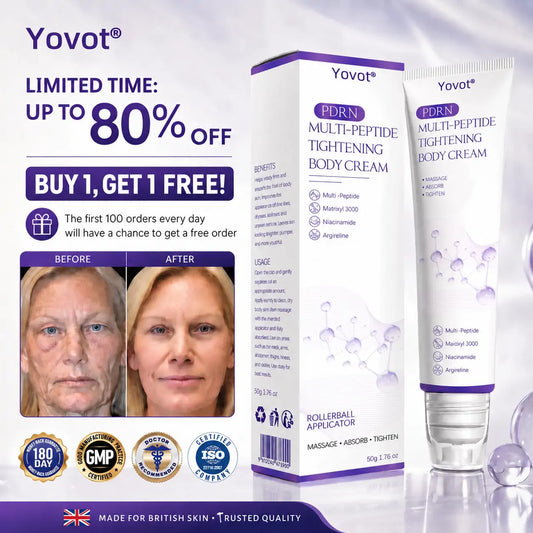 Enjoy an exclusive 30% discount: Yovot® PDRN Multi-Peptide Massaging Body Roller Cream- Anti-aging, Hydrating, Skin Firming & Lifting, Skin Repair, Even Tone, Acne and Dark Spot Treatment, Wart and Mole Removal, and Psoriasis Relief
