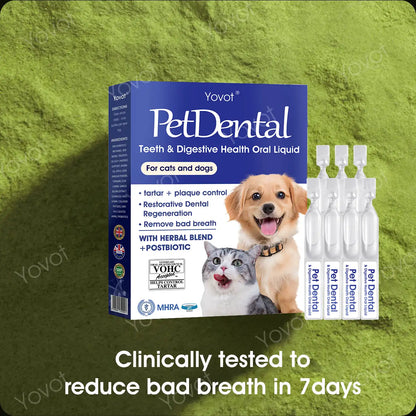 [Official UK Store] 𝐘𝐨𝐯𝐨𝐭® 𝐏𝐞𝐭 𝐃𝐞𝐧𝐭𝐚𝐥 & 𝐃𝐢𝐠𝐞𝐬𝐭𝐢𝐯𝐞 𝐇𝐞𝐚𝐥𝐭𝐡 𝐎𝐫𝐚𝐥 𝐒𝐨𝐥𝐮𝐭𝐢𝐨𝐧 – Freshen Breath, Remove Tartar & Promote gum regeneration, stabilize teeth (for Cats & Dogs)  – Save 70% Today!
