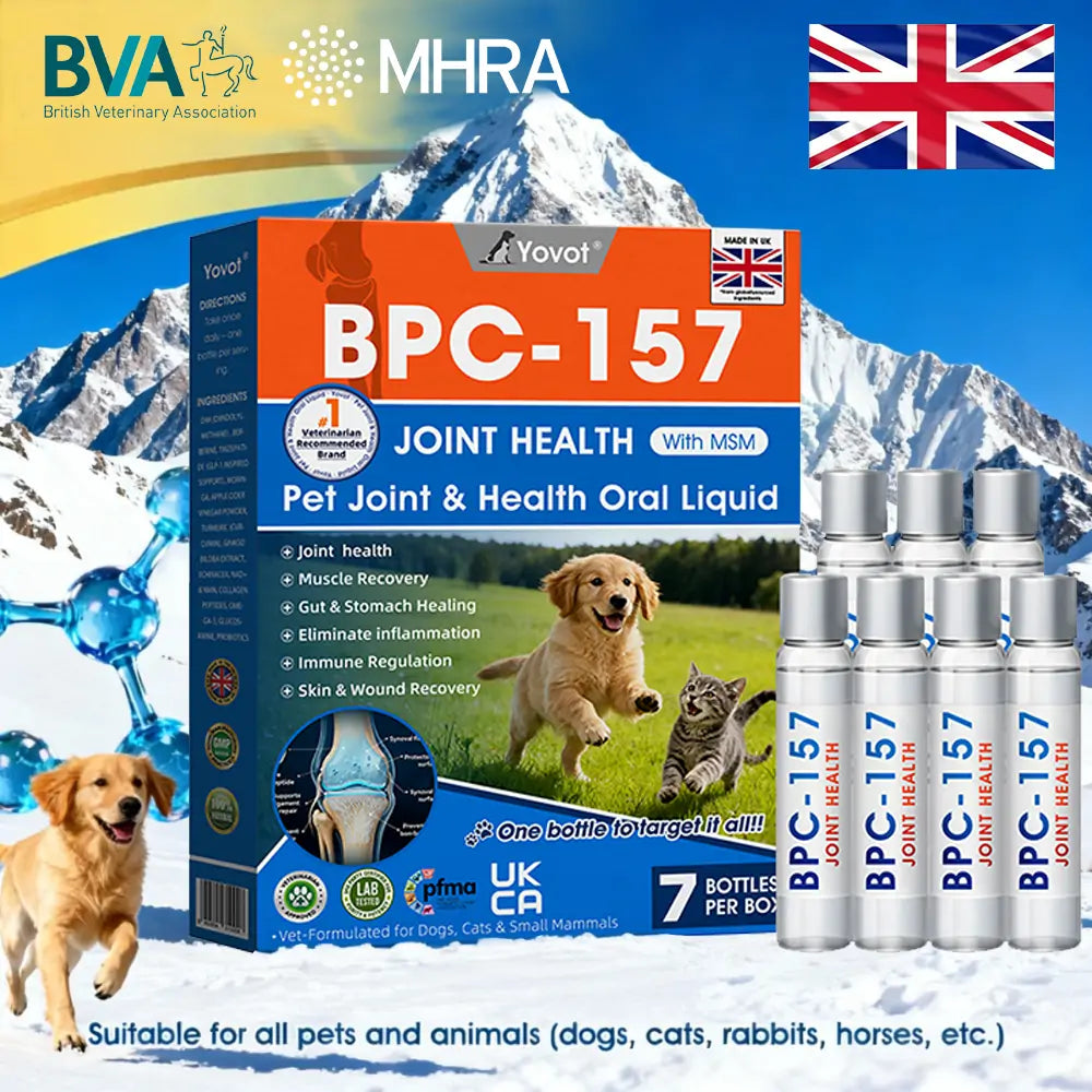 Official US 🇬🇧 Store 🐶🐱Yovot® BPC-157 Advanced Joint & Total Body Health Oral Liquid -(For Dogs, Cats & Mammals. One Bottle Daily, Results in 7 Days)