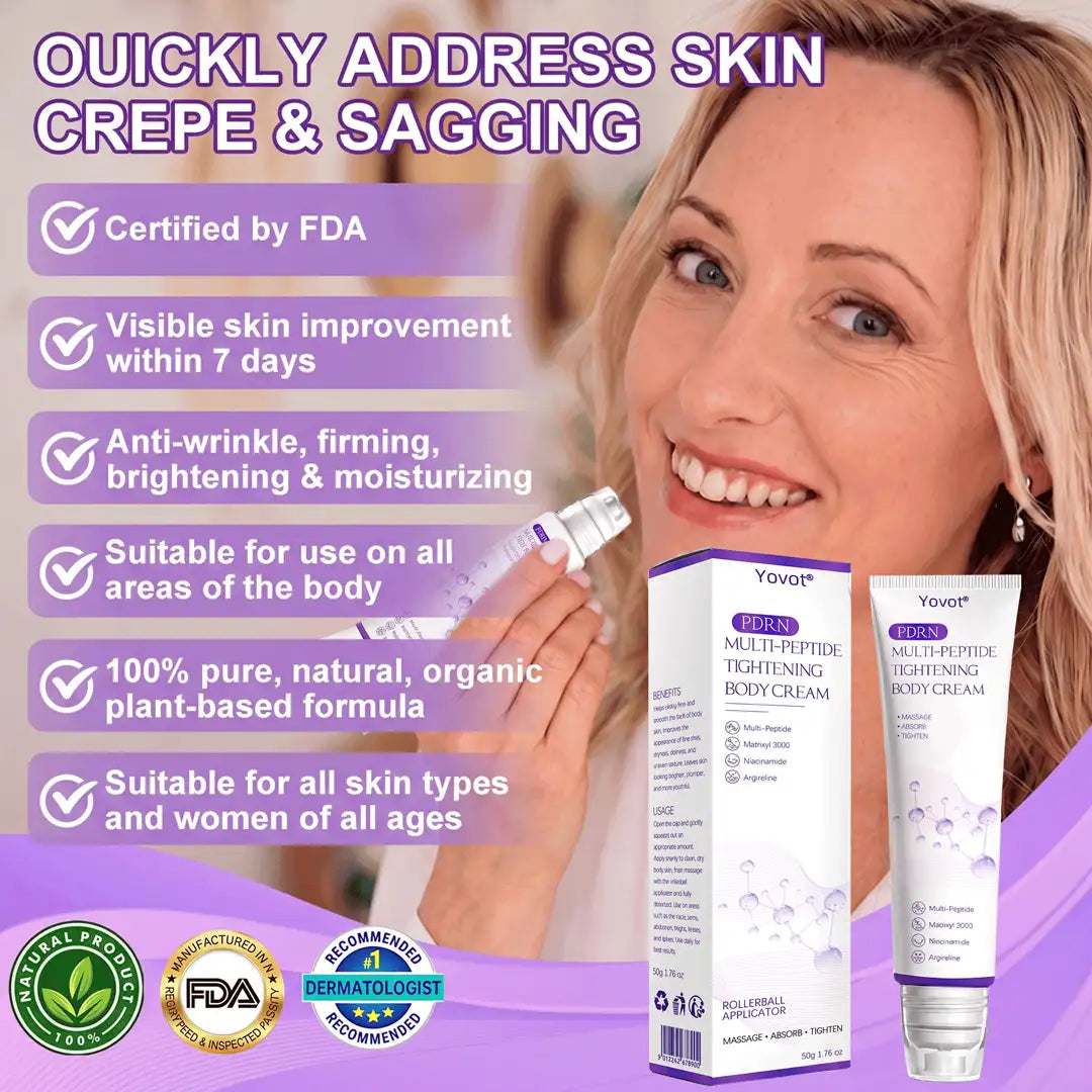 50% discount: Yovot® PDRN Multi-Peptide Massaging Body Roller Cream